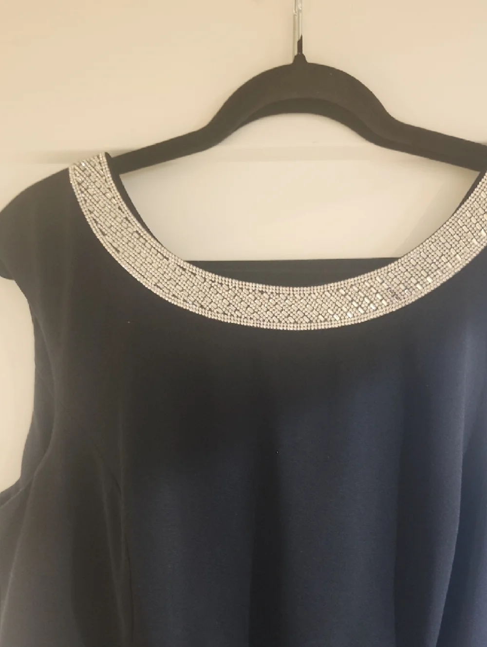 Alex Evenings Black Maxi Dress with Beaded Collar - Picture 5 of 12